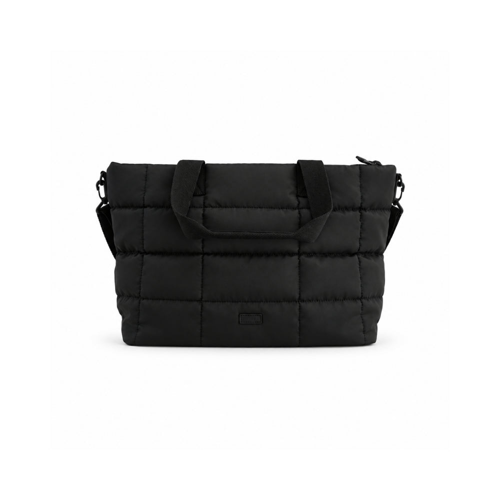 Kaiser Nylon Quilted Tote Bag - BLACK